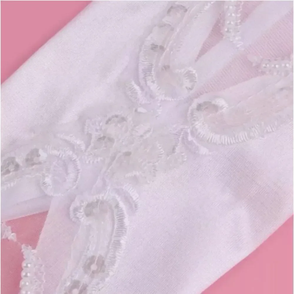 Pearl lace Bridal glove Wedding Prom Party Costume